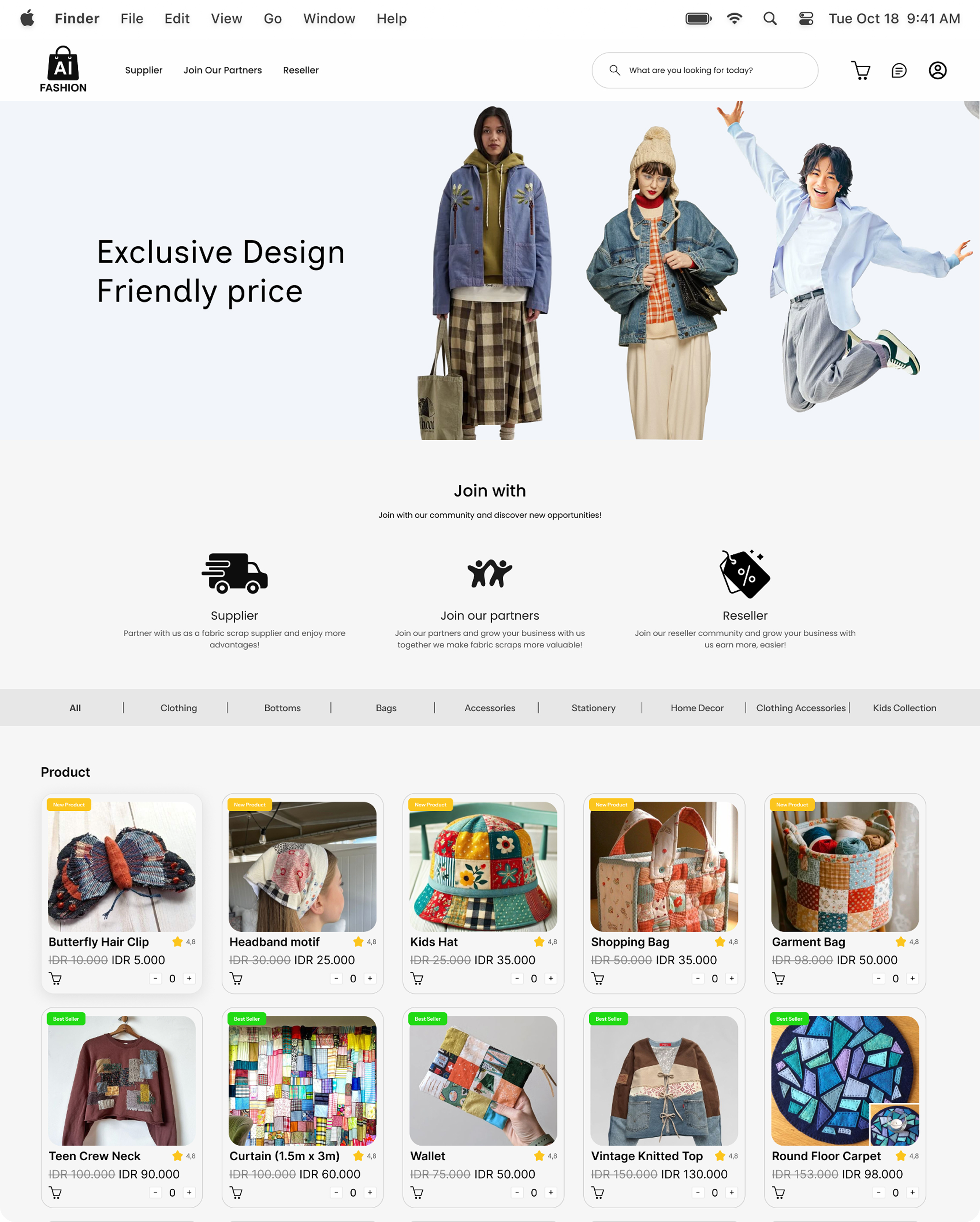 upcycled fabric craft store website